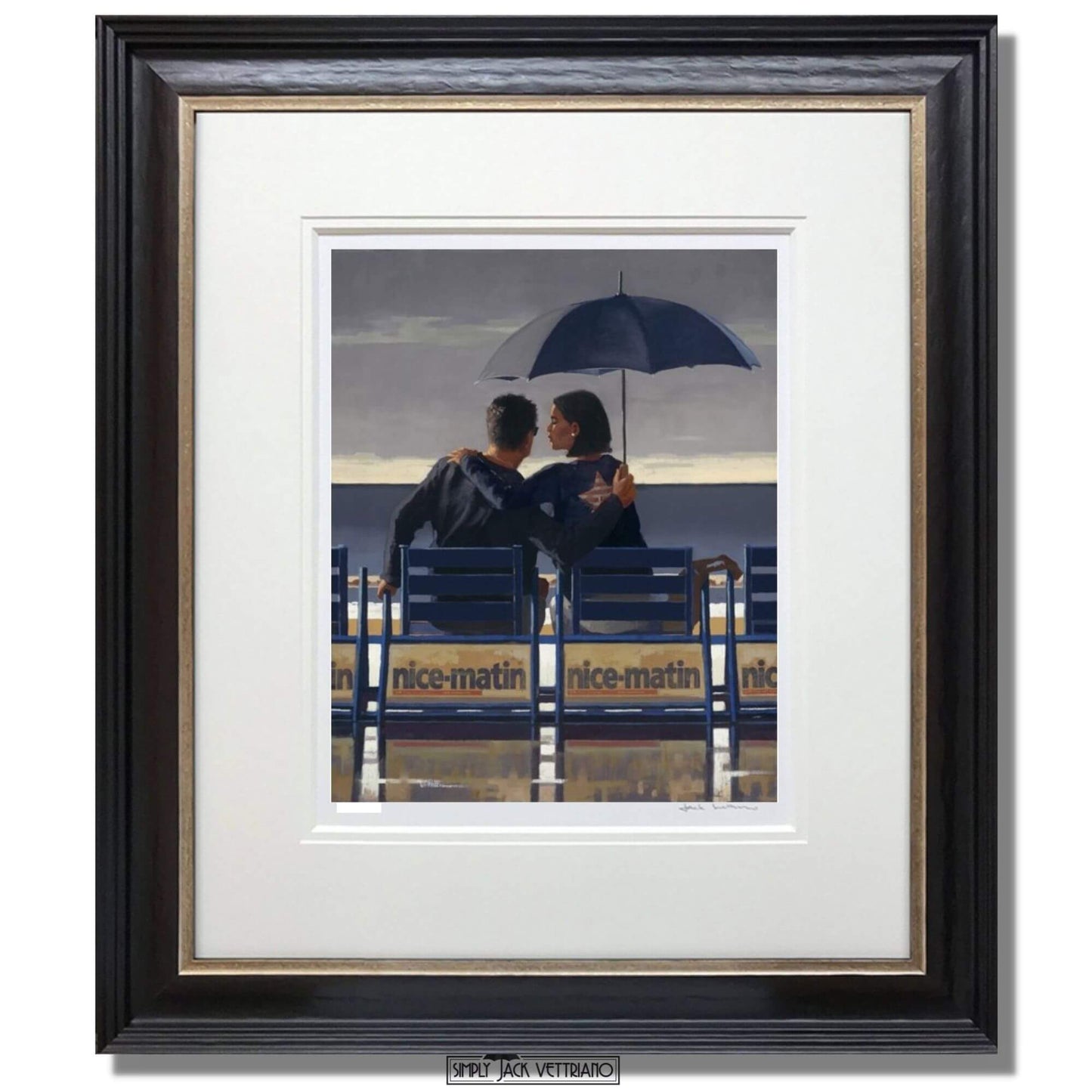 Blue Blue Mini Limited Edition Print Jack Vettriano Framed